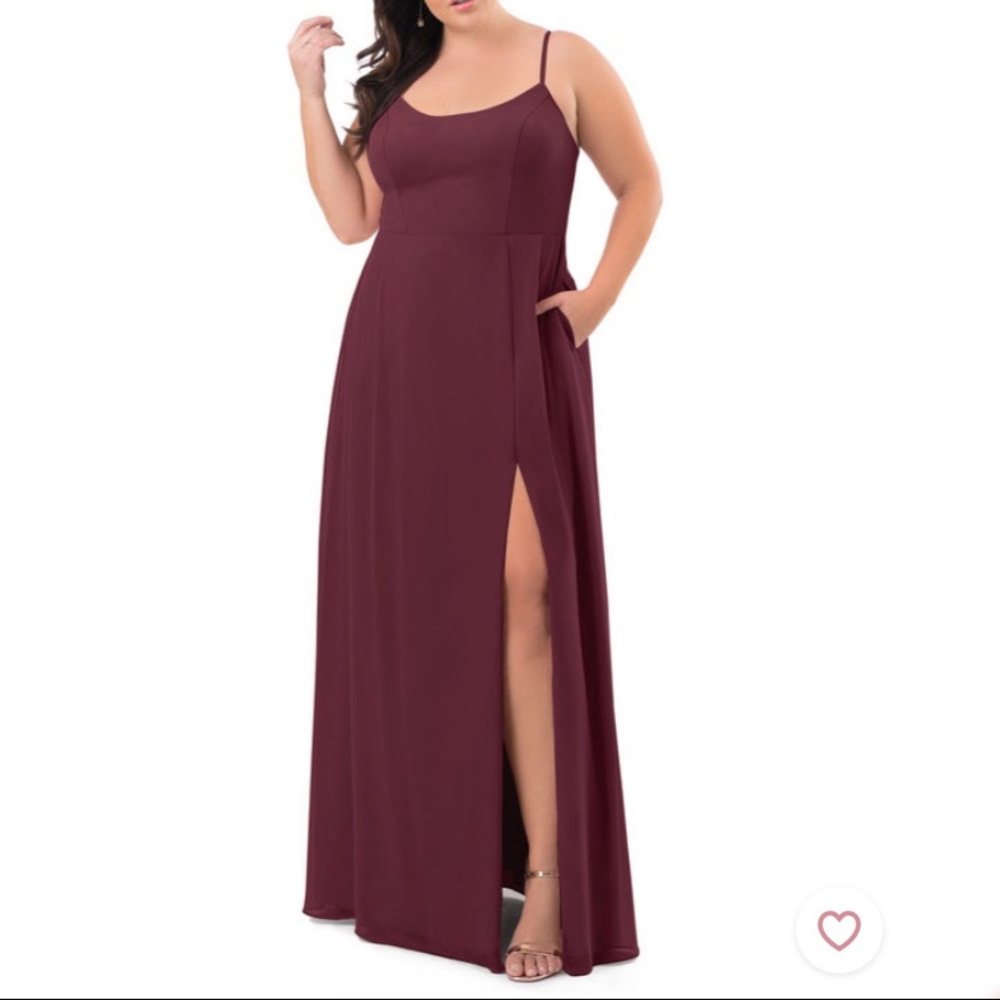 Azazie Cabernet Moira Bridesmaid Dress